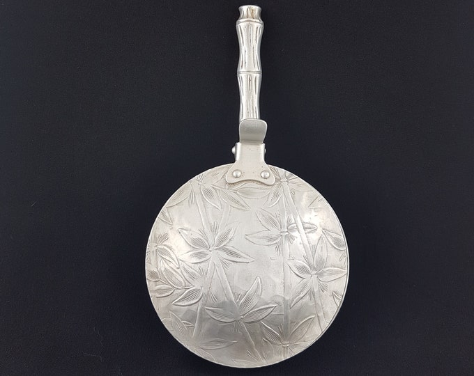 Vintage Everlast Aluminum BALI BAMBOO Silent Butler with Bamboo Pattern