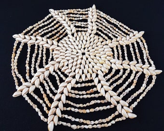 Vintage Cowrie Sea Shell 12 inch Trivet