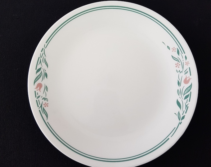 Vintage Corelle ROSEMARIE Luncheon Plates, 8.5 inch, Set of 4, Made in USA