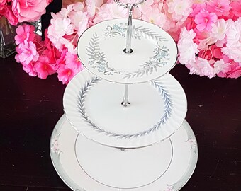 花柄3段ケーキスタンド - Etsy 日本