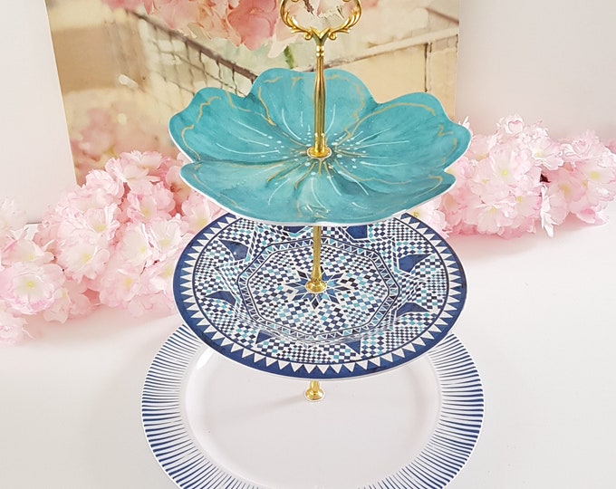 3 Tier Cake Stand NEW MELAMINE Plastic Plates, Outdoor Entertaining, Tea Party, Melamine Tray