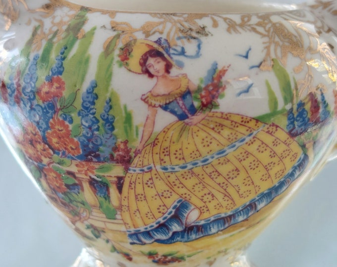 Vintage Crinoline Lady Creamer Milk Jug, Empire Porcelain Co England