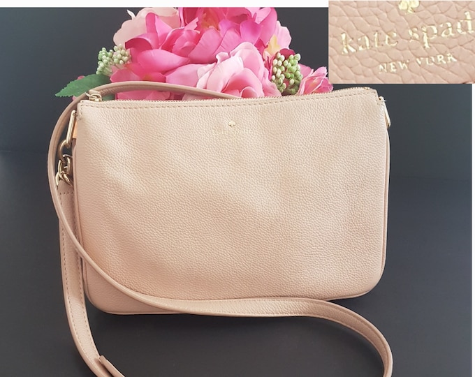 Kate Spade New York Blush Pink Leather Crossbody Shoulder Bag