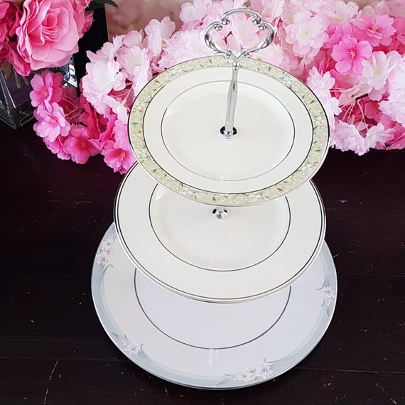 Handmade 3-Tier Cake Stand for Bespoke Gifting, Personalized Serving Tray, Housewarming & Custom Gifts