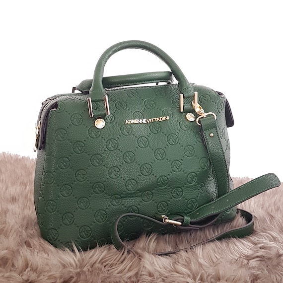 Adrienne Vittadini Signature Collection Green Crossbody Removable Shoulder Strap Etsy