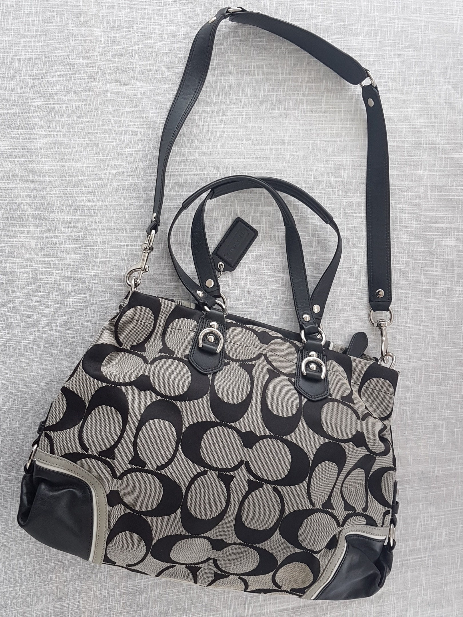 Vintage COACH Signature Ashley Satchel E1294-F17446 with Shoulder
