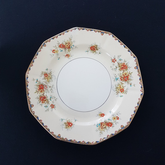 Royal Winton Lady Patricia Dinner Plates - Set of 4 Floral Art Deco Plates