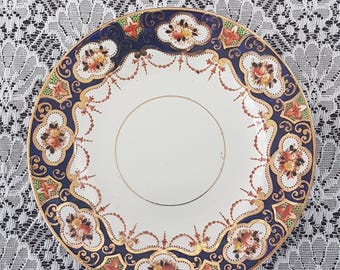 4pc Royal Albert HEIRLOOM 7 inch Salad Plate in Imari Colors, Crown China Stamp