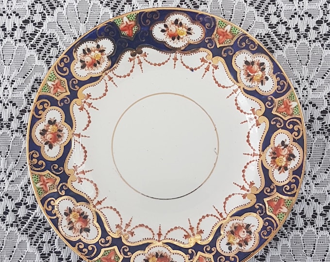 4pc Royal Albert HEIRLOOM 7 inch Salad Plate in Imari Colors, Crown China Stamp
