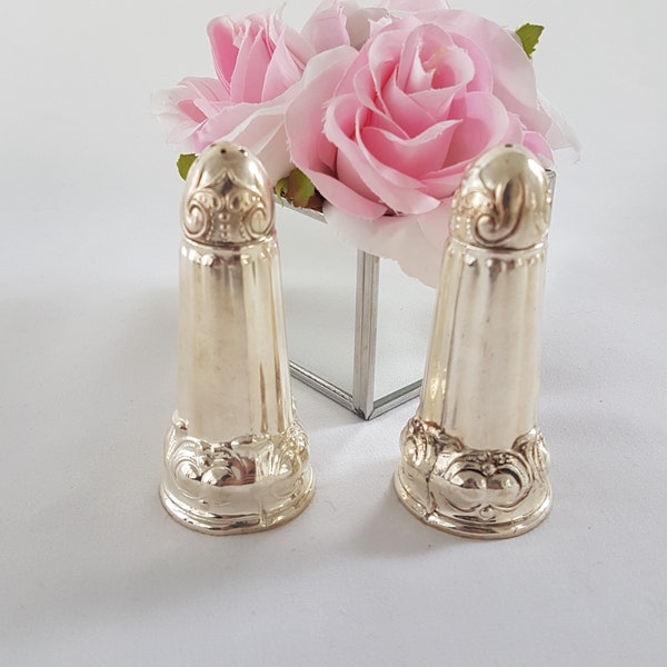 Oneida Silver Salt and Pepper Shakers Etsy