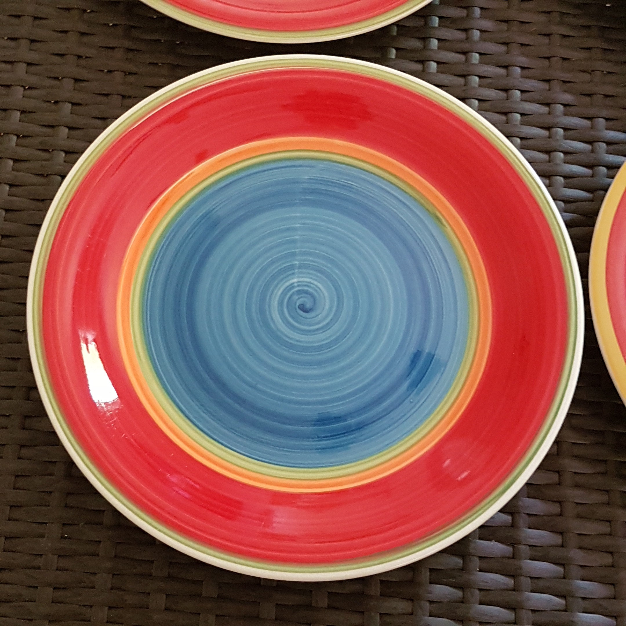 Vintage Royal Norfolk Stoneware Dinner Plates Set Of Mambo Set Of
