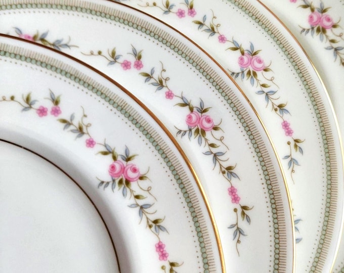 Mikasa Millbrooke 103 Bone China Side Plates Set Japan Vintage Floral Dinnerware