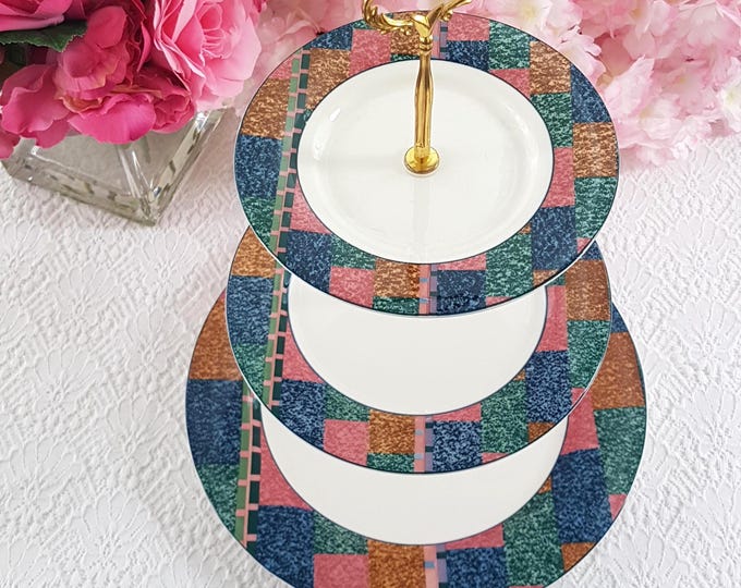 Elegant 3-Tier Porcelain Cake Stand: Wedding, Tea Party & Dessert Serving Tray - Housewarming Gift