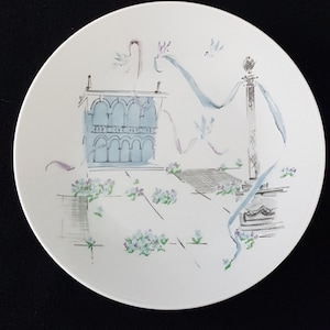 Rosenthal PLAZA Porcelain Side Plates, Designed by Raymond Loewy, Made in Selb Germany, 1960s