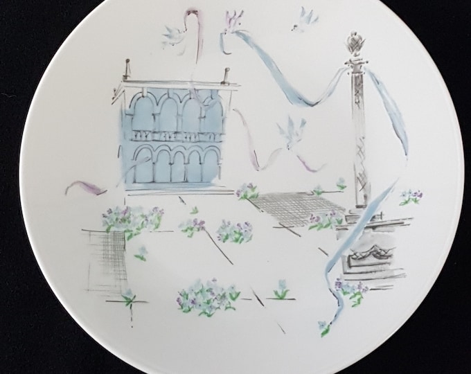 Rosenthal PLAZA Porcelain Side Plates, Designed by Raymond Loewy, Made in Selb Germany, 1960s