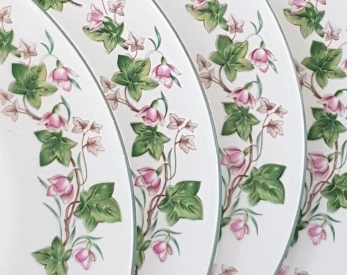 4pc Vintage Royal Doulton Tiverton Ivy Leaf Pattern Dinner Plates - Farmhouse Kitchen Decor