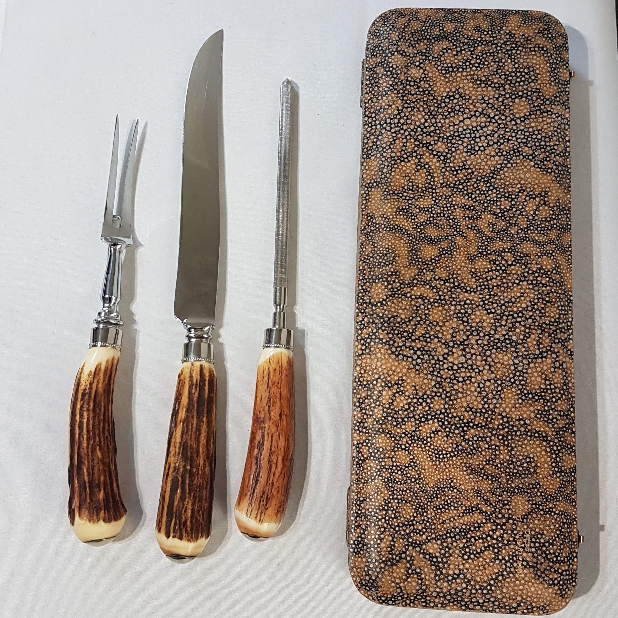 GENUINE Stag Horn Meat Carving Set