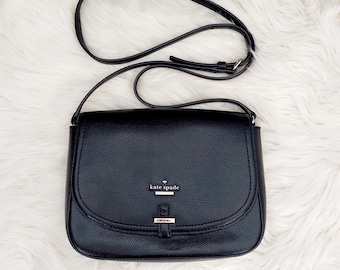 Kate Spade Black Pebbled Leather Crossbody Bag – Kailey Patterson Drive Shoulder Purse