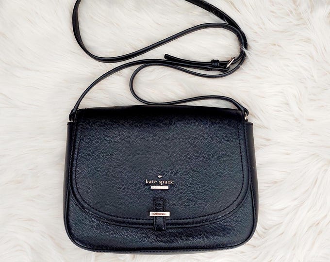 Kate Spade Black Pebbled Leather Crossbody Bag – Kailey Patterson Drive Shoulder Purse