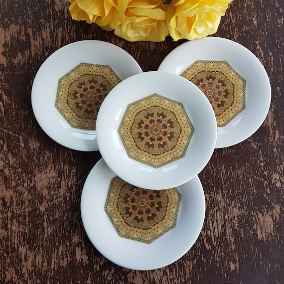 Royal Doulton Parquet (TC1102) Sider Plates - Set of 4 - Fine China - Made in England