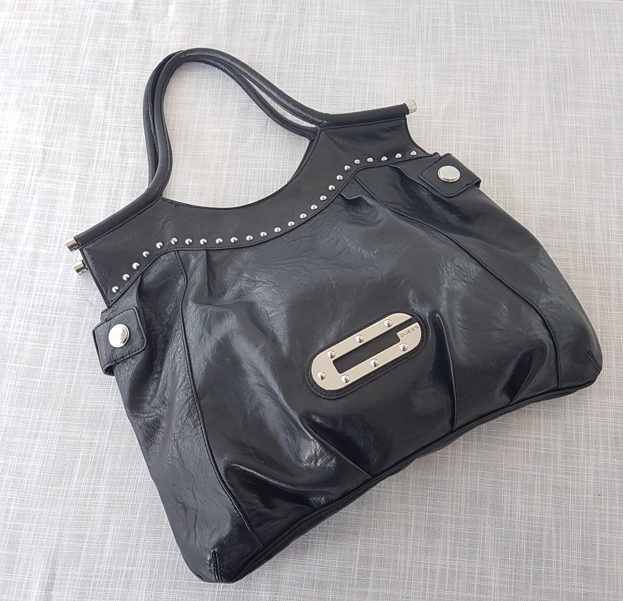 BO399MA - Cuadra black fashion leather folding canvas tote bag for wom –  Kuet.us