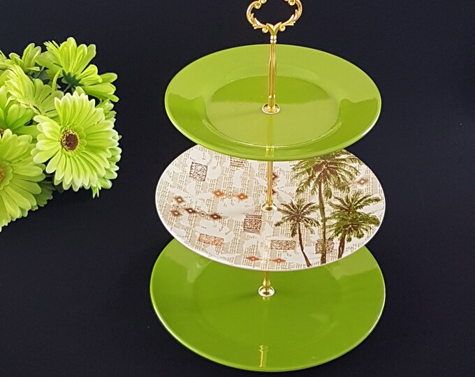 3 Tier Cake Stand, NEW MELAMINE Plastic Plates, Outdoor Entertaining, Tea Party, Melamine Tray