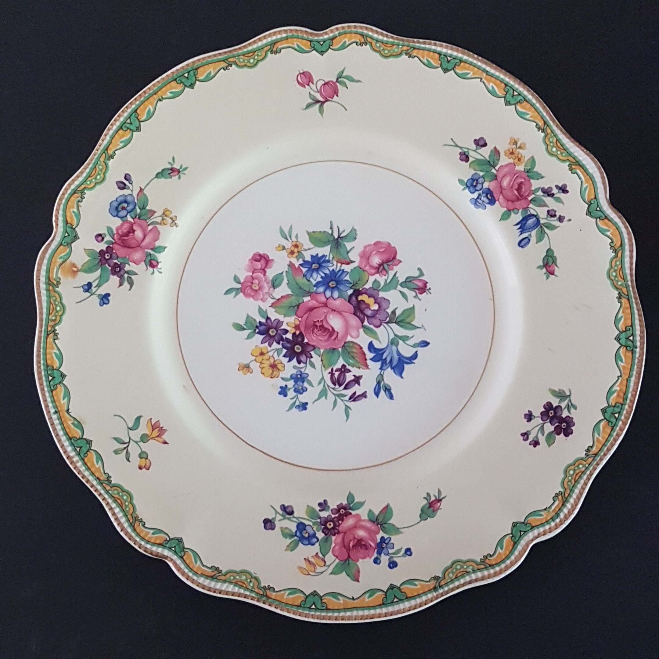 Vintage Johnson Brothers SUMMER 9 Luncheon Plate Set of 3, Floral