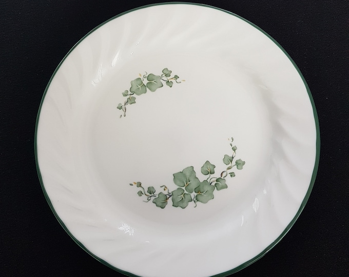 Vintage Corelle CALLAWAY Green Ivy Side Plates, 7 inch, Set of 4, Made in USA