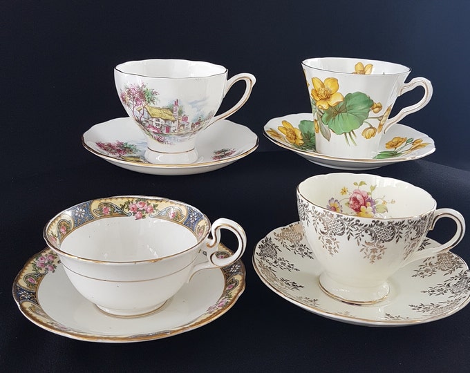 Vintage TEA CUP & SAUCER A Hummingbird Heirloom