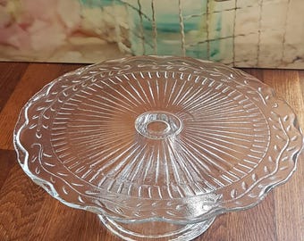 Vintage 9 Inch Pedestal Cake Stand for Weddings Tea Parties, Dessert Display and Gifts