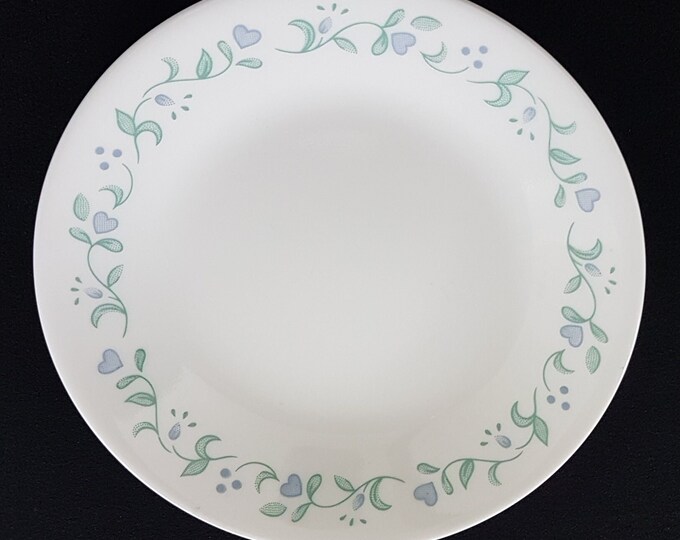 Corelle Vitrelle COUNTRY COTTAGE Side Plates, 6.75 inch, Blue Hearts, Set of 4