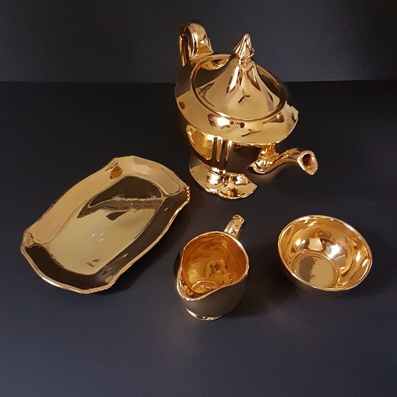 Royal Winton GOLDEN AGE Tea Set for 4 or 5 Teapot Cream Etsy