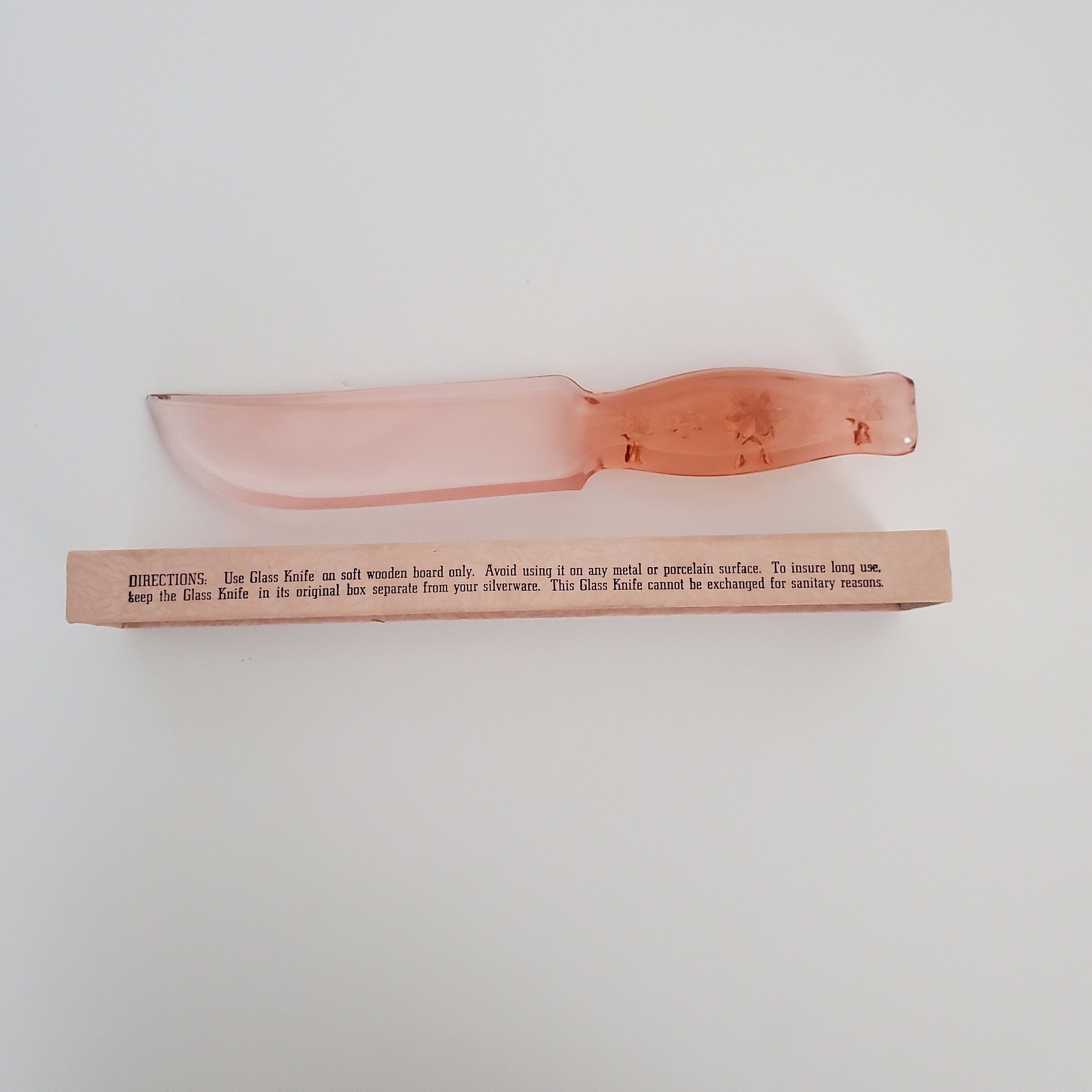 Pink Depression Glass Cake Knife, 9 Inch, The New Vitex Glas Knife