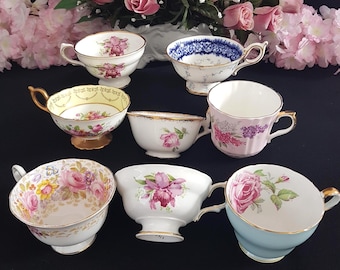 Vintage English Bone China Tea Cup Orphan Selection - Gift Options Available