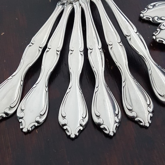 Oneida Cantata Stainless Steel Cutlery Set for 8 – 54pc Vintage Flatware, Silverware Set