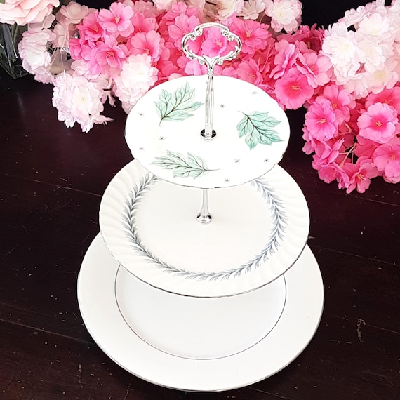 3-Tier Bone China Cake Stand Wedding Centerpiece Tiered Dessert Display
