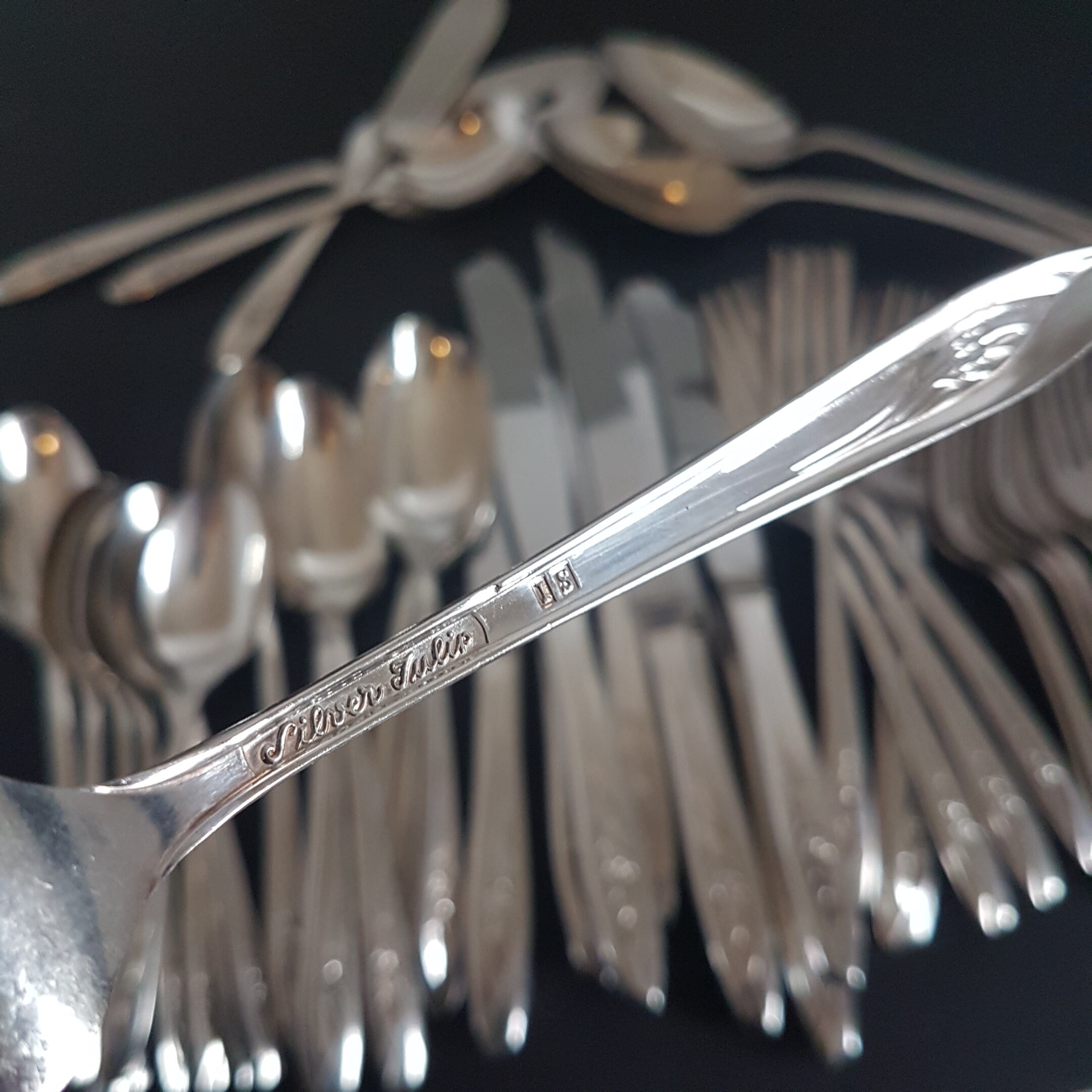 Silver Tulip 1956 Silverplate by International Silver Mid Century Cutlery Vintage Flatware 1956