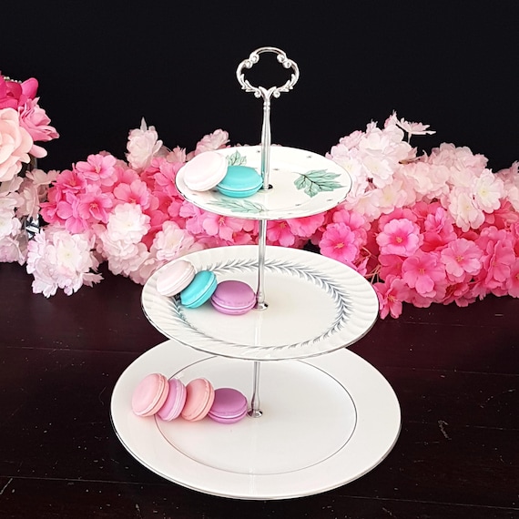 3 Tier Bone China Cake Stand Wedding Centerpiece Tiered Dessert Display