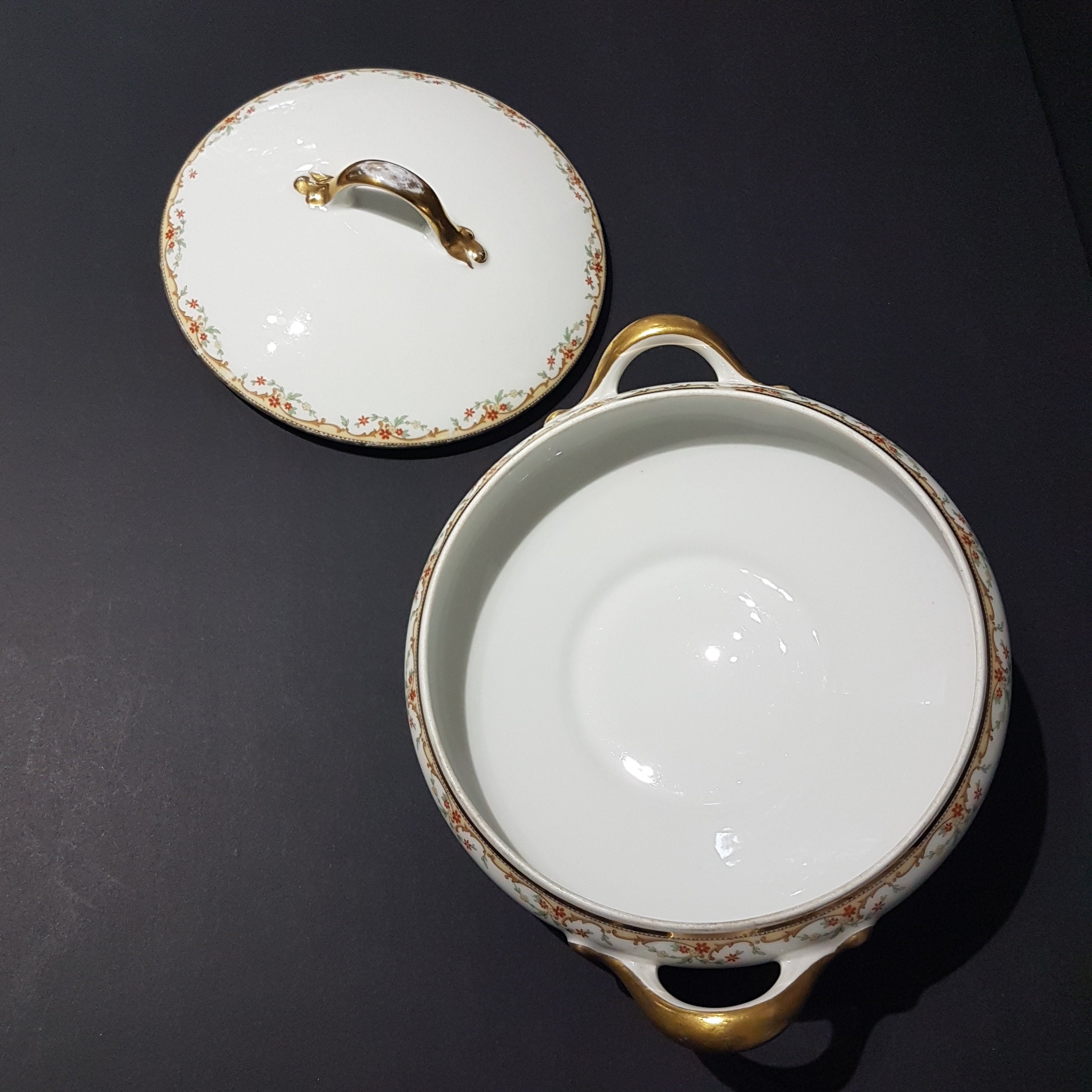 Limoges Porcelain, Vignaud Freres Limoges THE MEUSE, Covered Serving