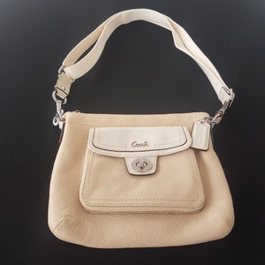 Coach Small Leather Crossbody Bag in Beige-Tan Coach Teri Mini Crossbody Bag In Signature Canvas | Brixton  main image 2