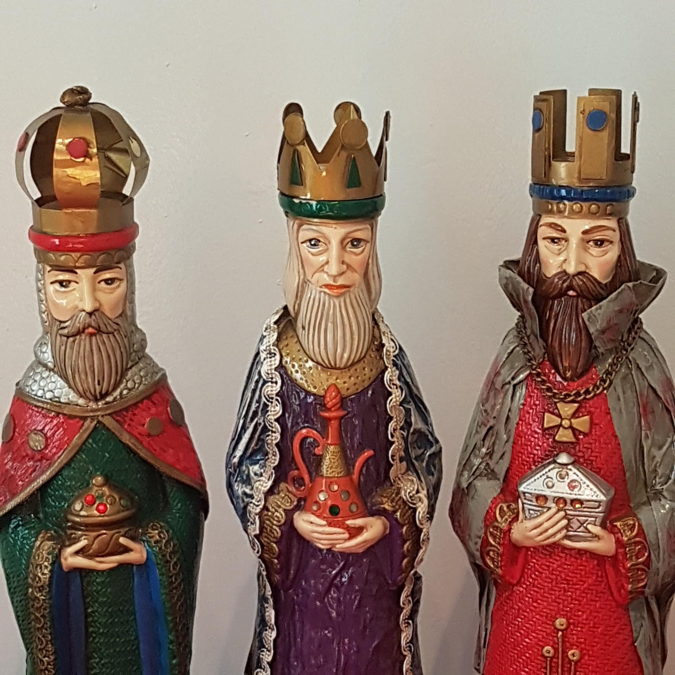 Vintage Schmid Bros, 3 Wise Men, Christmas, Nativity Scene, Tall Wise