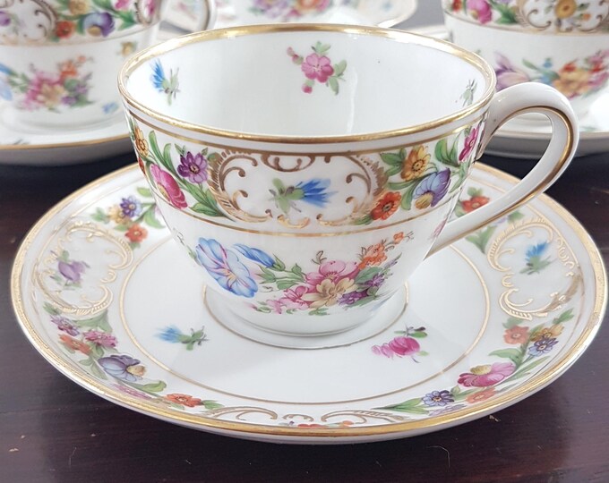 Vintage Schumann Bavaria DRESDEN Tea Cup & Saucer with Gift Options