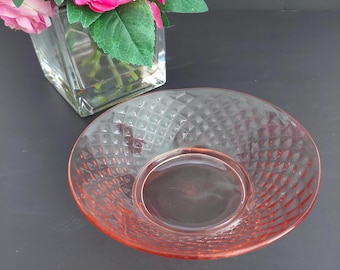 Imperial Glass Pink Depression Glass Diamond Quilted Bowl