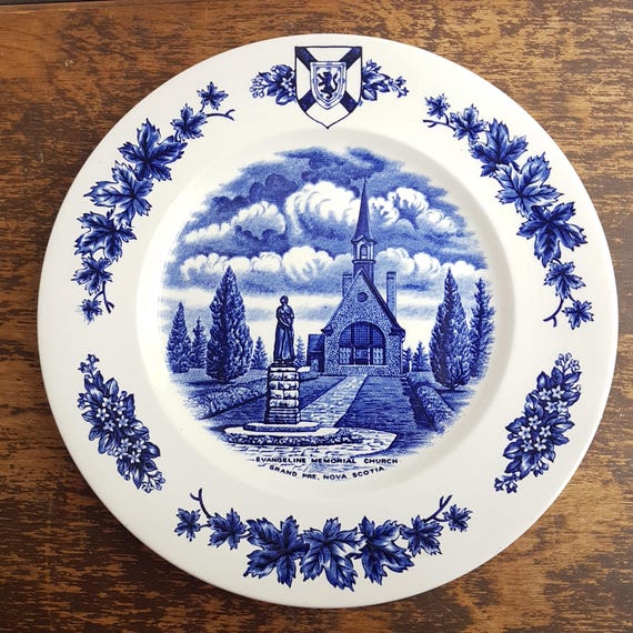 Collectors Series of Atlantic Canada 10" Nova Scotia Dinner Plate Burleigh Staffordshire England