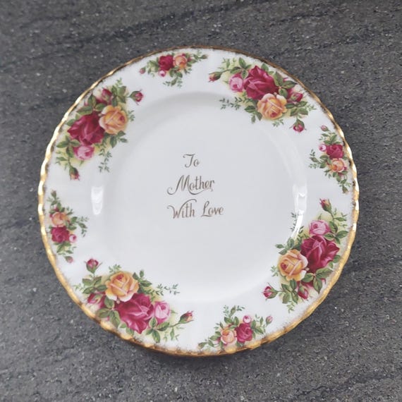 Royal Albert Old Country Roses To Mother With Love Plate: Bone China England