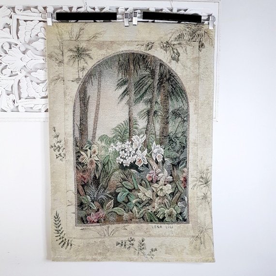 Lena Liu Tropical Oasis Wall Hanging Tapestry 26x36 inch Vertical Rod Sleeve