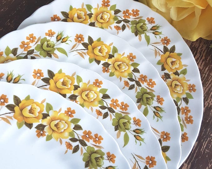 4pc Myott Ironstone CHANTILLY Side Plate Set Staffordshire England 1950s
