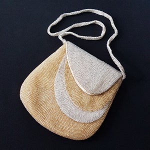 Beaded Bag, Vintage Beaded Purse, Made in Korea