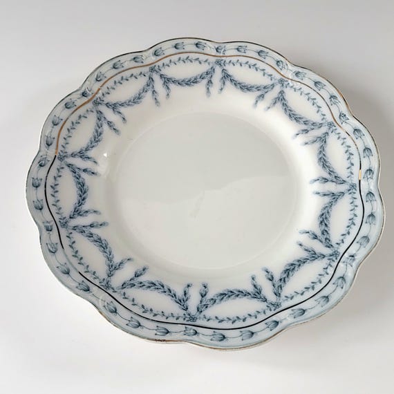 Vintage Johnson Brothers Sanoma Blue Swag Dinner Plates Set of 4 English China