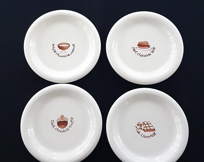 Chocolate Dessert Plates Set: BIA China, 6.25 Inch, Boxed